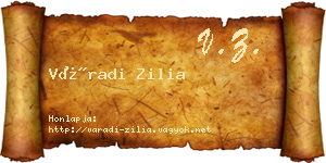 Váradi Zilia névjegykártya